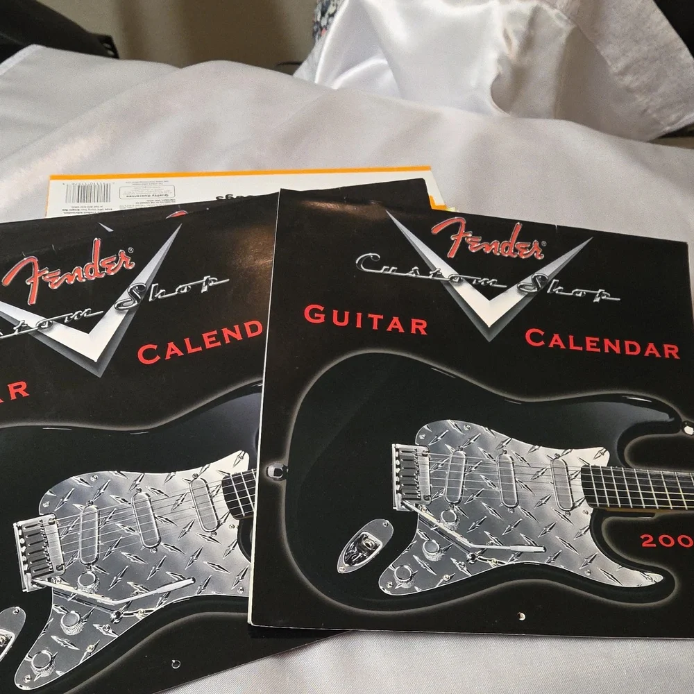 Fender Guitar Calendars 2004 And 2005 Vintage Music Office Decor